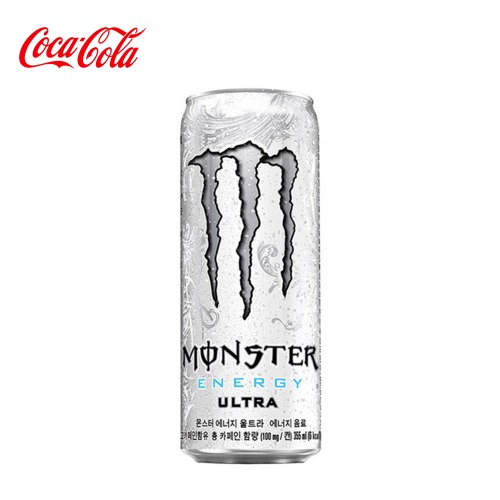 [코카콜라 공식판매업체]몬스터 에너지 울트라 355ml 캔 X 24개입 (1Box)